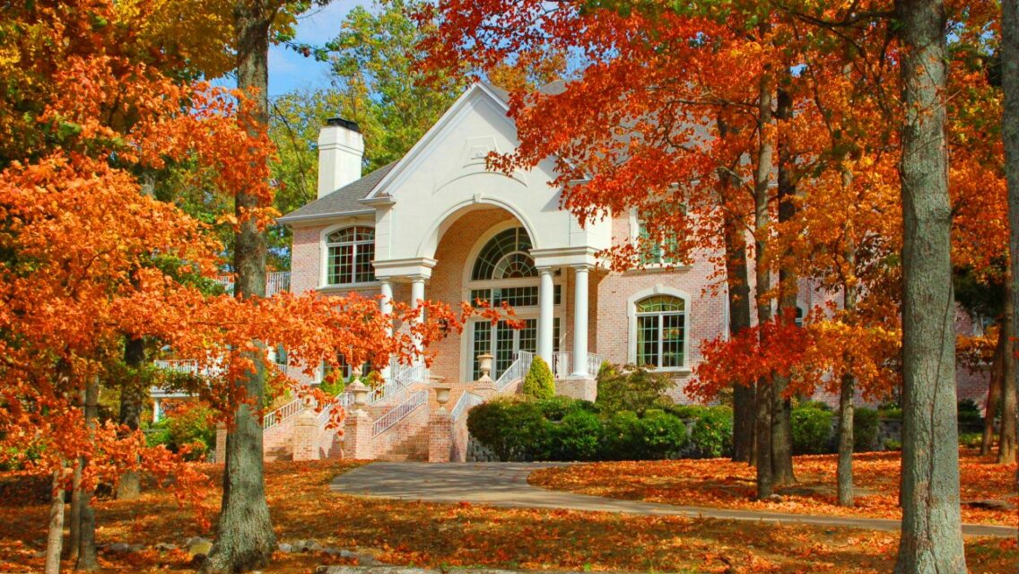 House with Fall Foliage